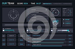 Vector HUD elements for user interface.