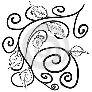 Vector huge doodles corve background, 1