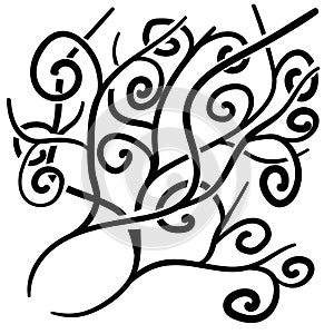 Vector huge doodles corve background 33