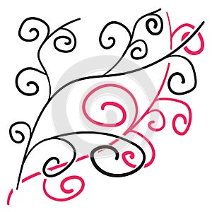 Vector huge doodles corve background 44