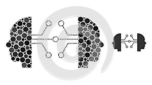 Vector Human Network Links Mosaic of Small Circles