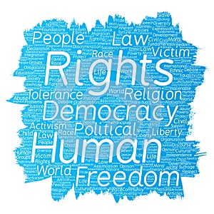 Vector human rights political freedom, democracy