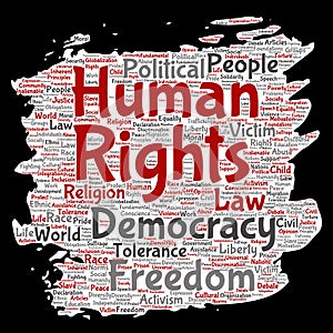 Vector human rights political freedom, democracy