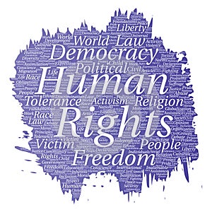 Vector human rights political freedom, democracy