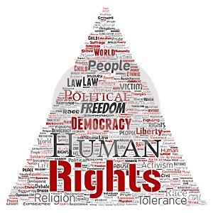 Vector human rights political freedom, democracy