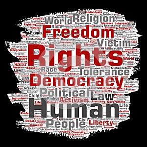 Vector human rights political freedom, democracy