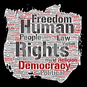 Vector human rights political freedom, democracy