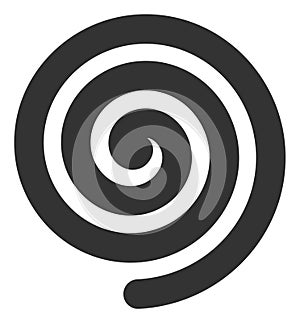 Vector Hypnosis Spiral Flat Icon Symbol