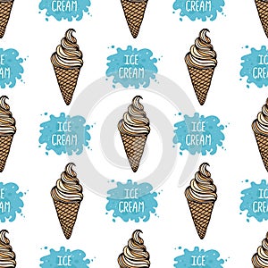 Vector ice cream background