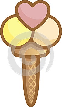 Vector ice cream cone