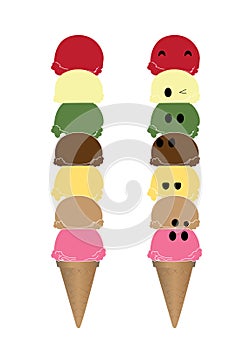 Vector of ice cream cone