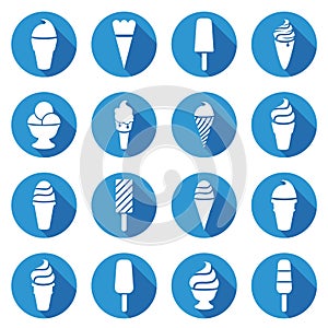 vector ice cream icons