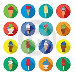 vector ice cream icons