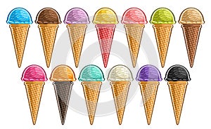 Vector Ice Cream Set