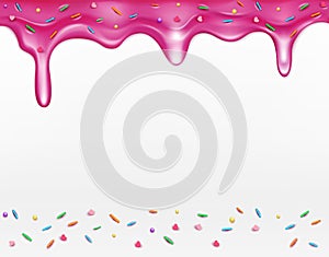 Vector icing with sprinkles (element for design) photo