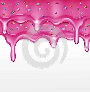 Vector icing with sprinkles (element for design)
