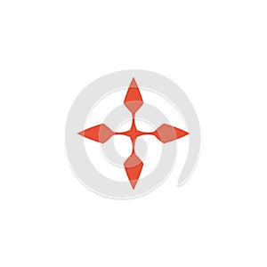 Vector icon 4 corners luck symbol good deeds logo