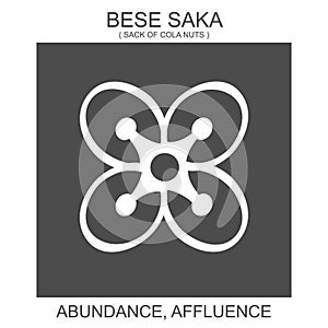 icon with african adinkra symbol Bese Saka. Symbol of abundance and affluence photo