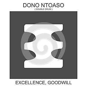 icon with african adinkra symbol Dono Ntoaso. Symbol of excellence and goodwill photo