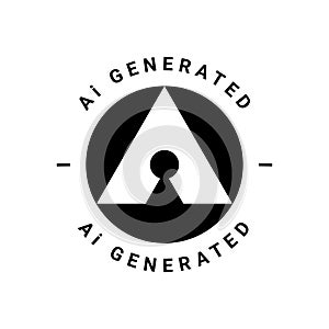 Vector icon for Artificial intelligence generated content