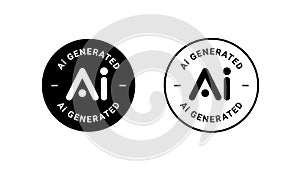 Vector icon for Artificial intelligence generated content