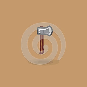 Vector icon ax for cutting wood, chopping an ax. Illustration woodcutters