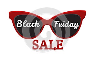 Vector icon badge Black Friday sale. Sunglasses, Black Friday