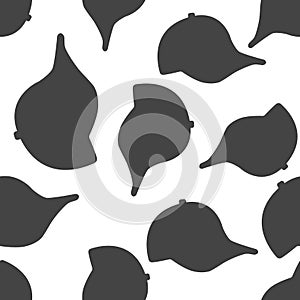 Vector icon baseball cap seamless pattern on a white background