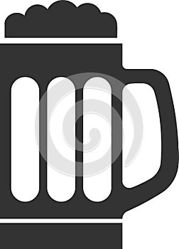 Vector icon of a beer mug with foam.