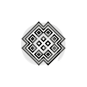 Vector icon: Celtic knot, triquetra cross or Trinity symbol with heart shape. eps