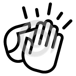 Clapping hands icon photo