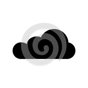 Vector icon of cloud. Simple black illustration. Cloud download. symbol of cloud. Flat design. EPS 10