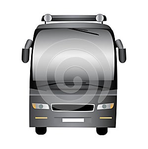 Vector icon of coach bus - front view