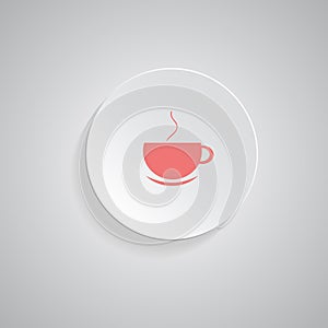 Vector icon of coffee cup