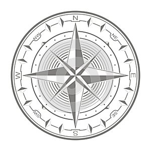 Vector icon with compass rose