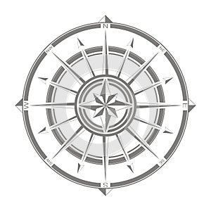 Vector icon with compass rose