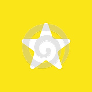 Vector icon concept of star shape on yellow background