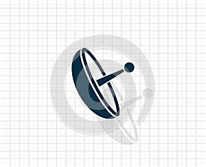 Vector icon of dark color photo