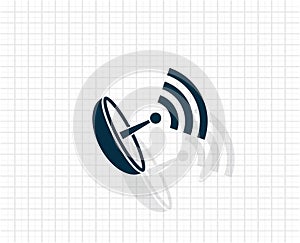 Vector icon of dark color photo