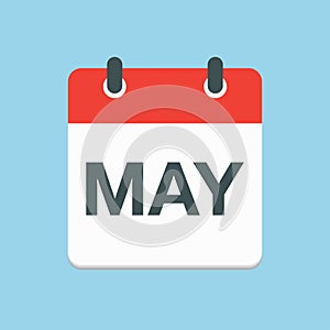 Vector icon day calendar, spring month May