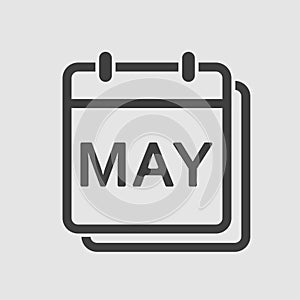 Vector icon day calendar, spring month May