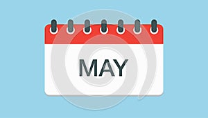 Vector icon day calendar, spring month May