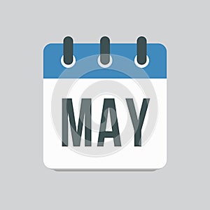 Vector icon day calendar, spring month May