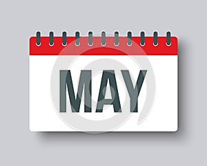Vector icon day calendar, spring month May