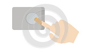 Finger Tapping Touchscreen Vector Icon, Interaction Digital Use, vector design Generative AI
