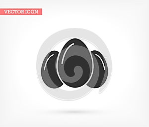 egg icon vector, solid illustration