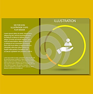 Human  icon , lorem ipsum Flat design