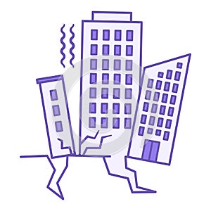 Color Earthquake Icon.