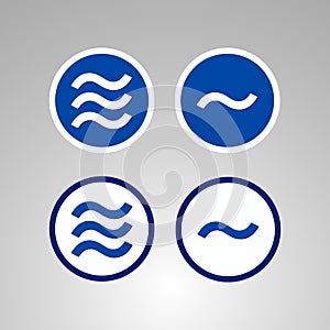 Vector icon coin libra and calibra