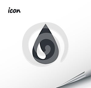 Vector icon drop on a wrapped silver sheet